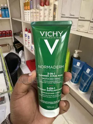 Vichy Normaderm 3-in-1 Mask, Scrub Cleanser