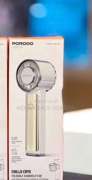 Porodo Chillo Cryo Foldable Handheld Fan / 3000mah Rechargeable