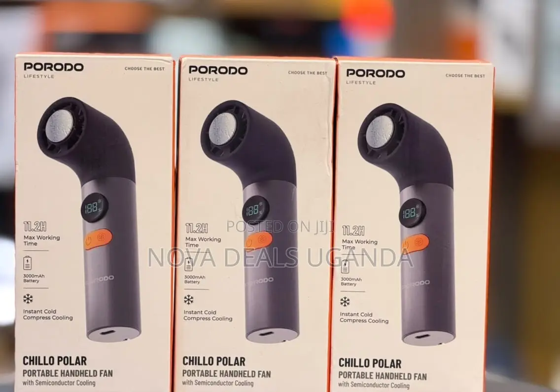 Porodo Chillo Polar Portable Handheld Fan-3000mAh Rechargeable Battery