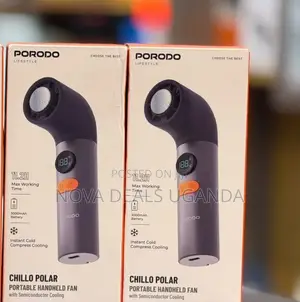 Porodo Chillo Polar Portable Handheld Fan-3000mAh Rechargeable Battery