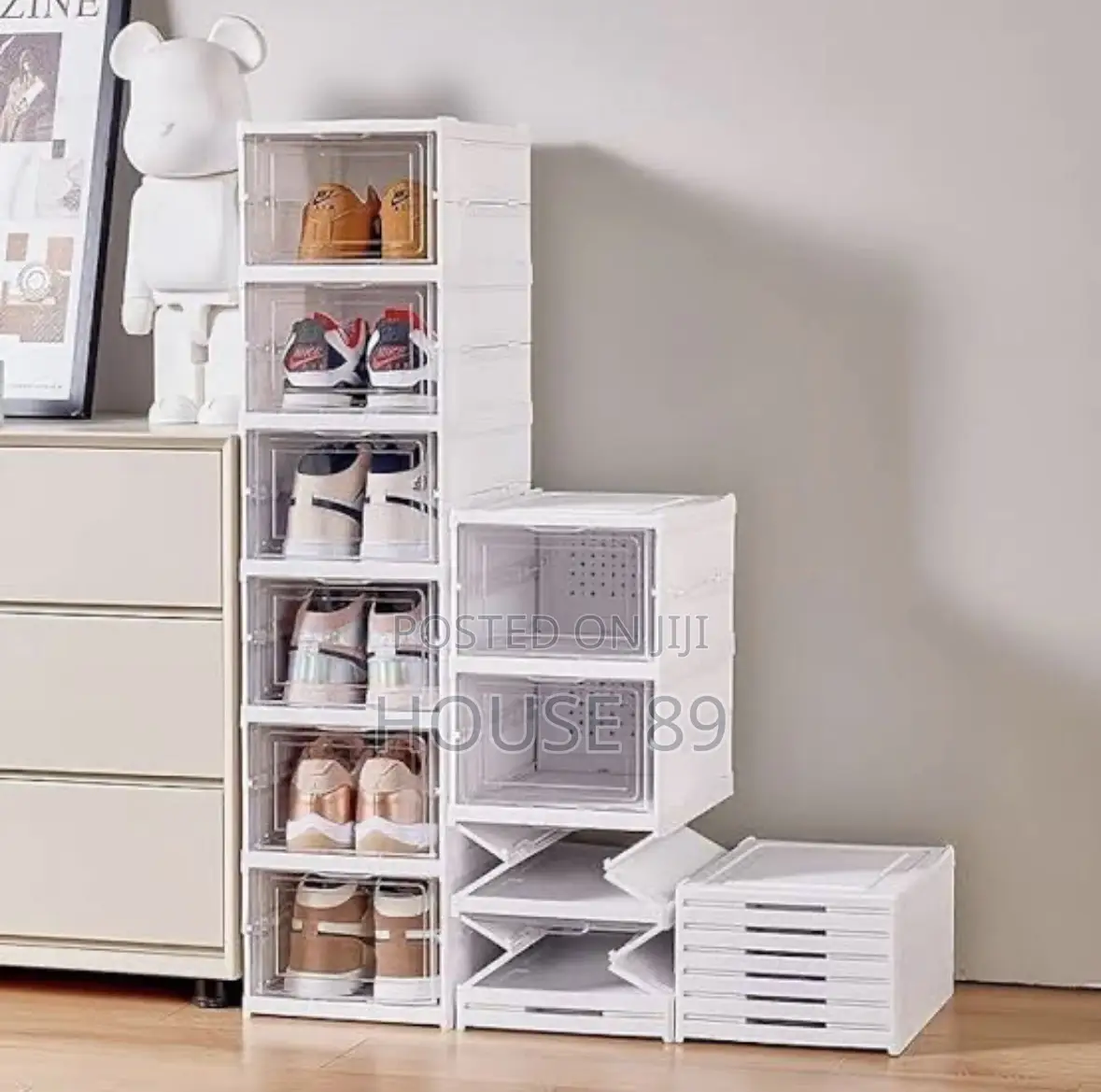 9 Layer Plastic Foldable Shoe Rack