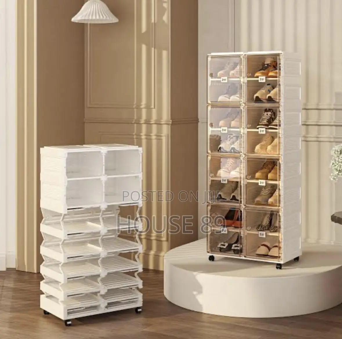 9 Layer Plastic Foldable Shoe Rack