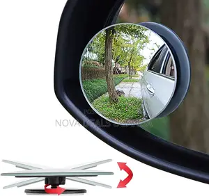 Nd Spot, 2" Round HD Glass Convex Rear View Mirror | Car | Pack