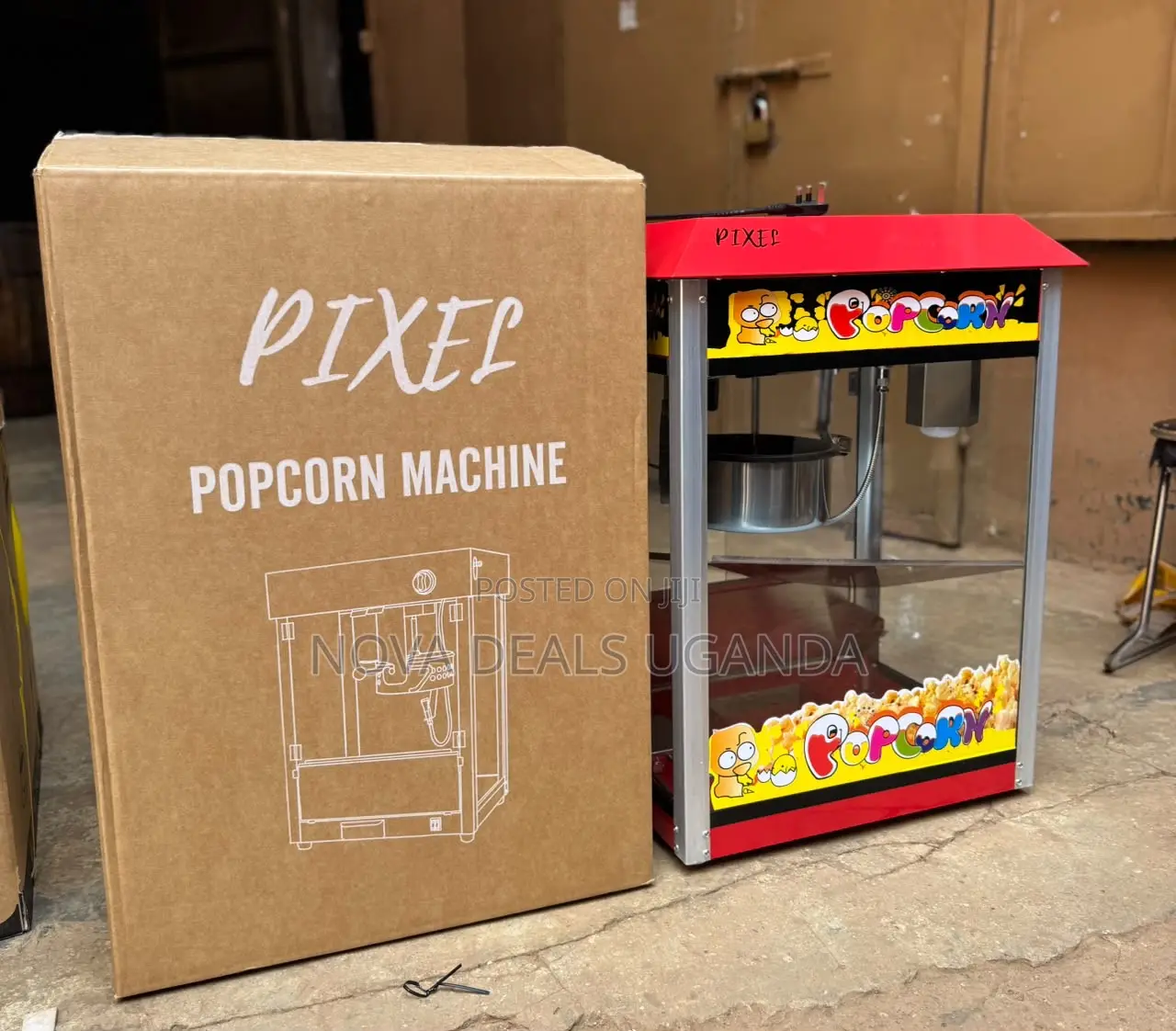 Pixel Commercial Electric Popcorn Maker- Electric Non-Stick Pan