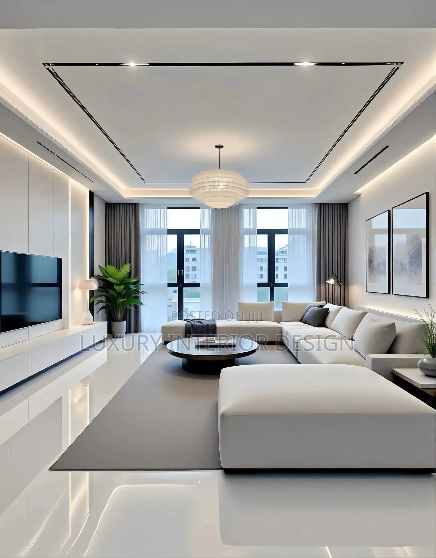 Modern Gypsum Ceiling Design for Living Room and Master Bedroom