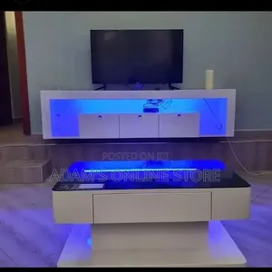 White TV Stand Unit Classic Unique for 100inches and Below