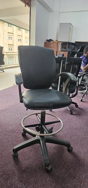 Counter Leather Adjustable Office Chair