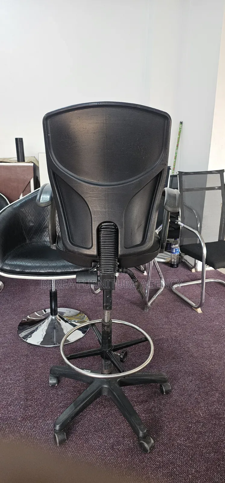 Counter Leather Adjustable Office Chair