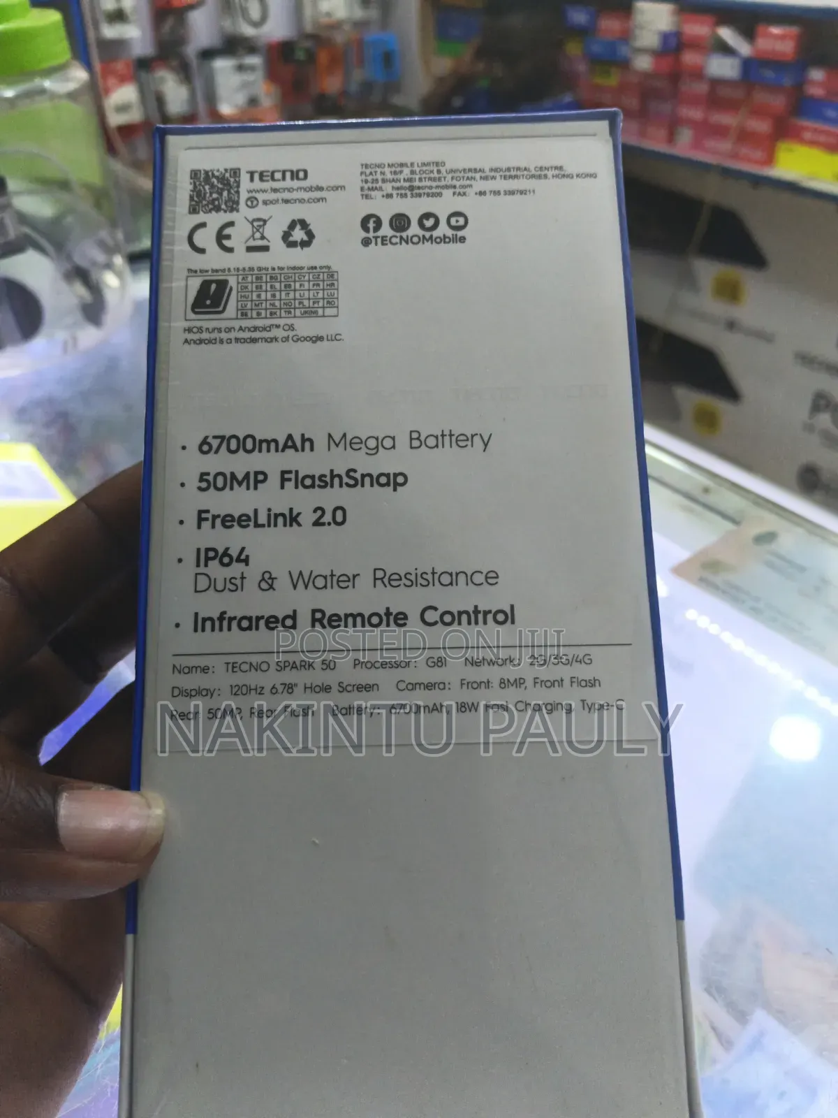 New Tecno Spark 50 128 GB Black