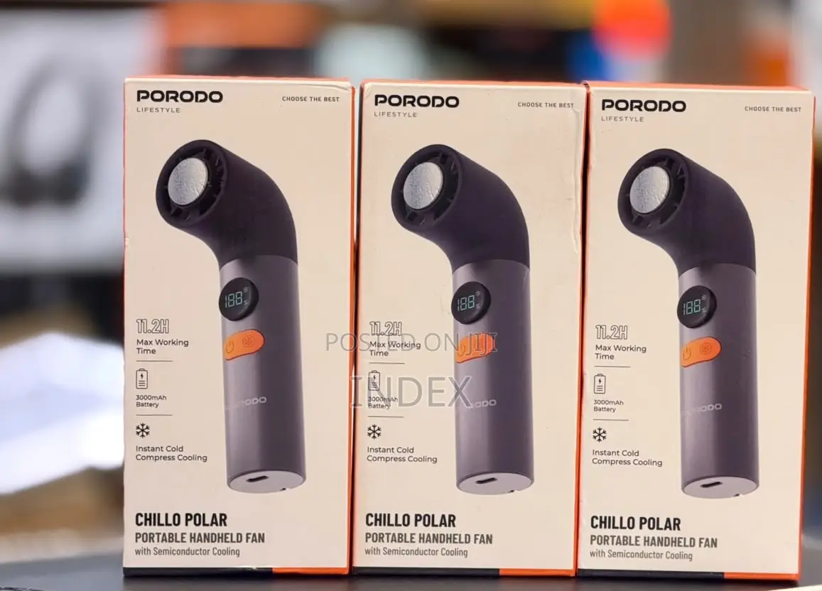 Porodo Chillo Polar Portable Handheld Fan / Semiconductor Cooling Fan