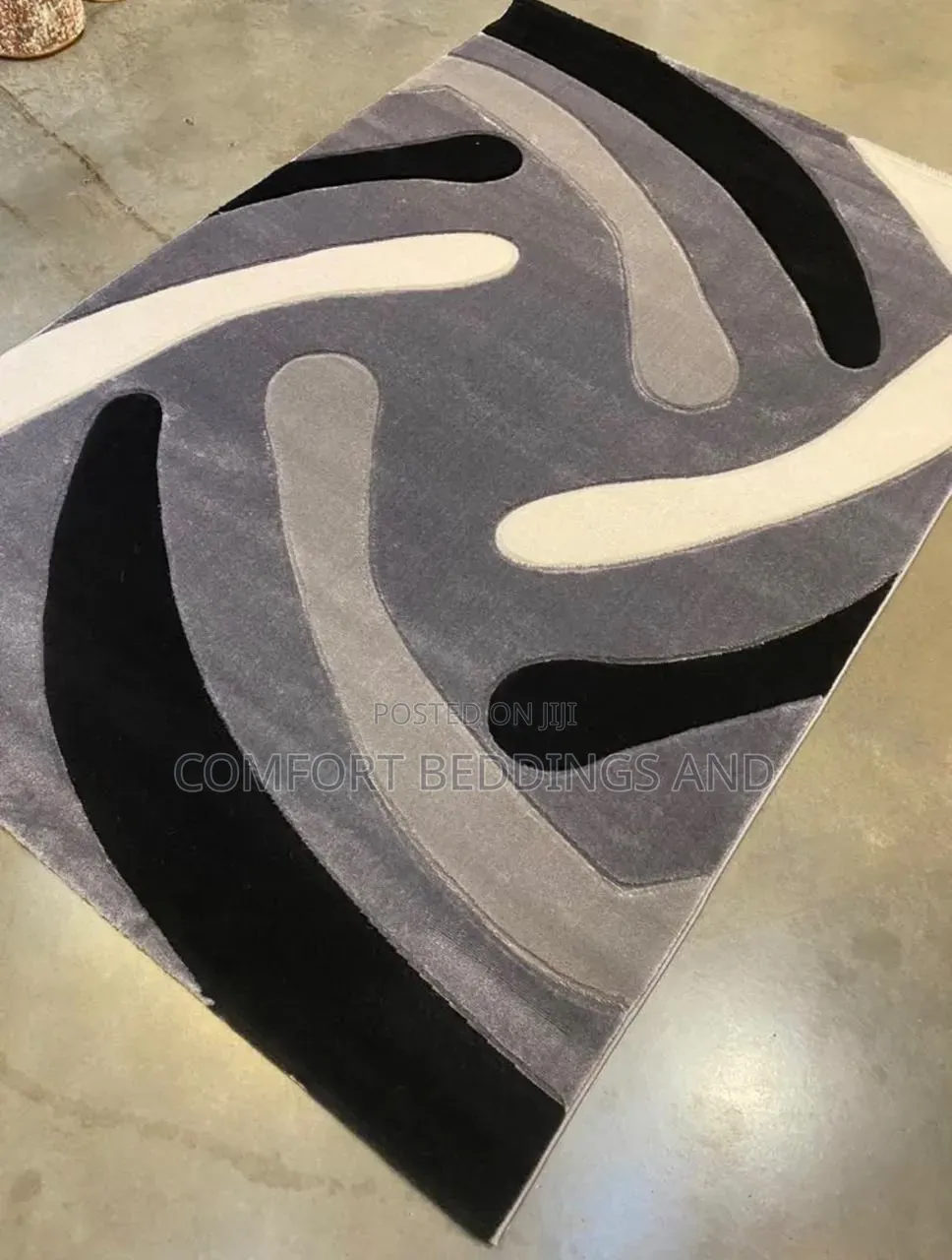 Curve Medium Carpets Gray 150cm by 220cm
