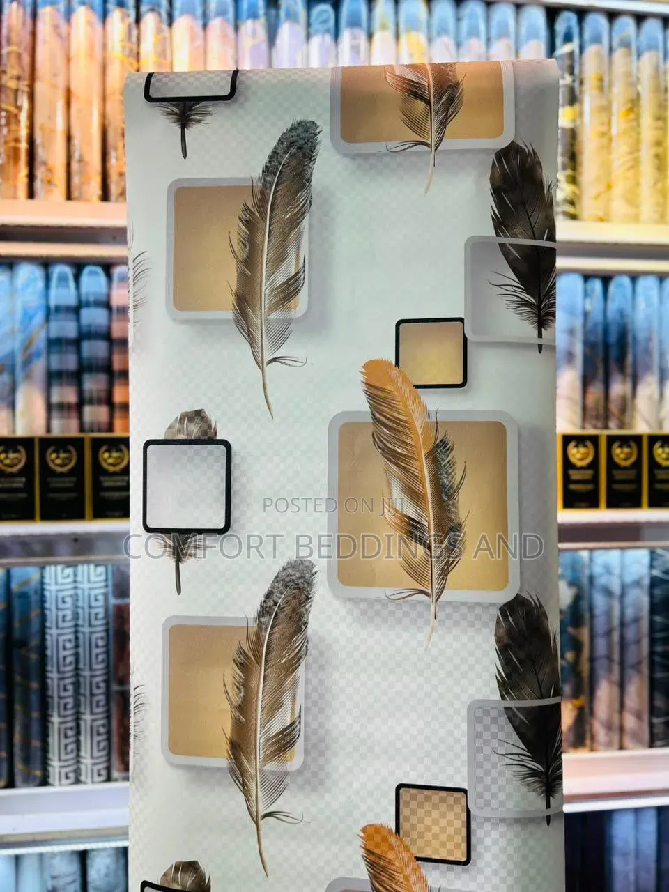 Square Feathers Wallpapers Brown