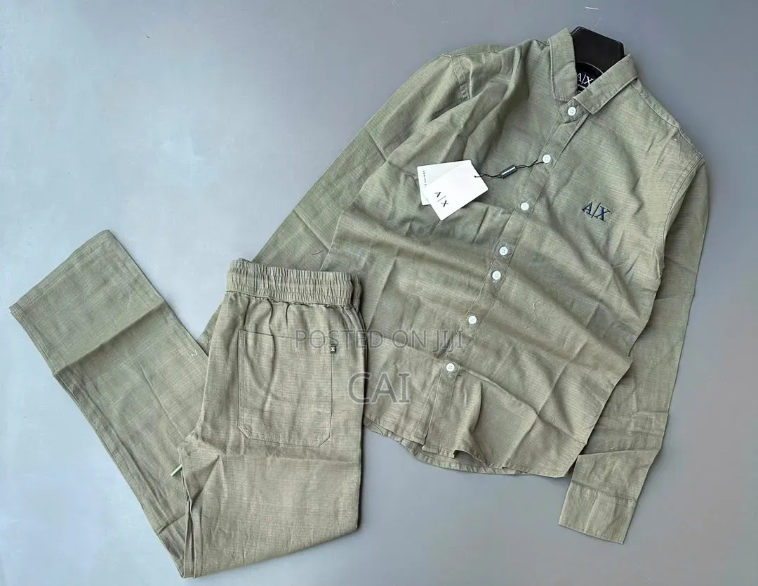 Armani Exchange Linen Two Piece Set