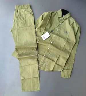 Armani Exchange Linen Two Piece Set