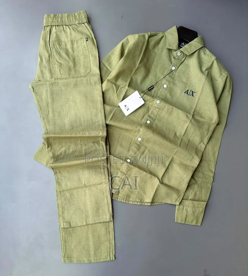 Armani Exchange Linen Two Piece Set