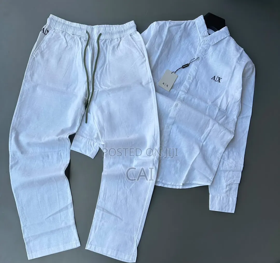 Armani Exchange Linen Two Piece Set