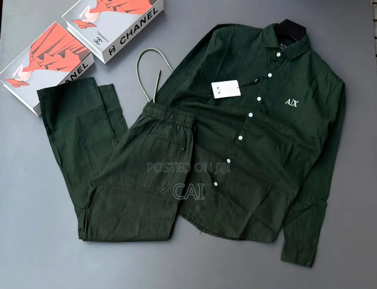 Armani Exchange Linen Two Piece Set