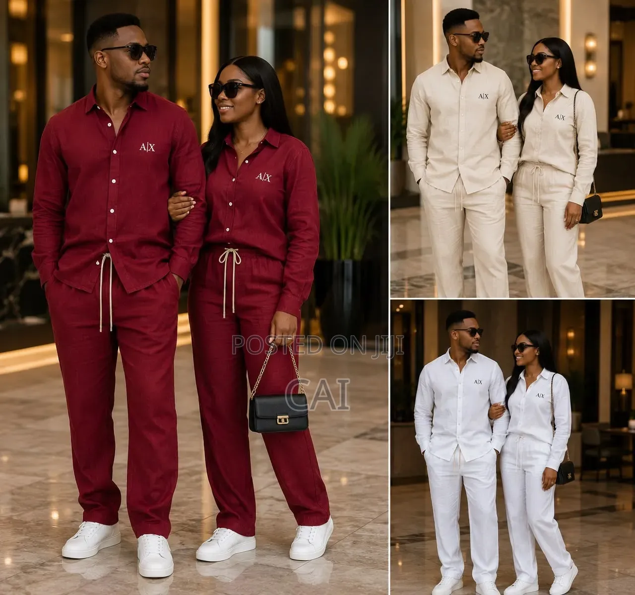 Armani Exchange Linen Two Piece Set
