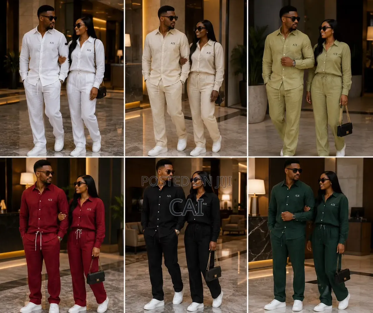 Armani Exchange Linen Two Piece Set