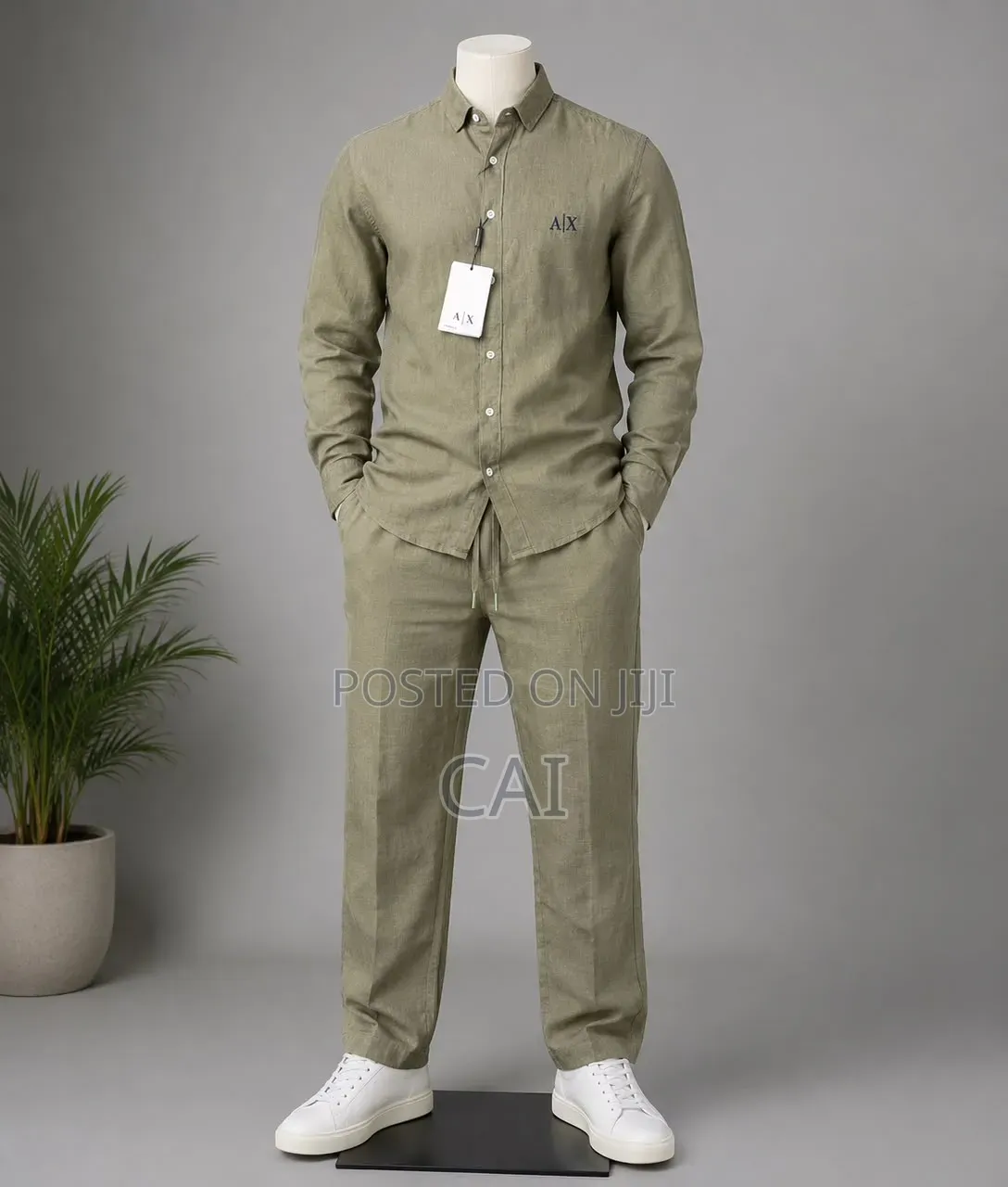 Armani Exchange Linen Two Piece Set