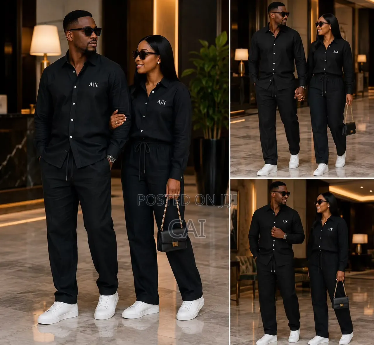 Armani Exchange Linen Two Piece Set