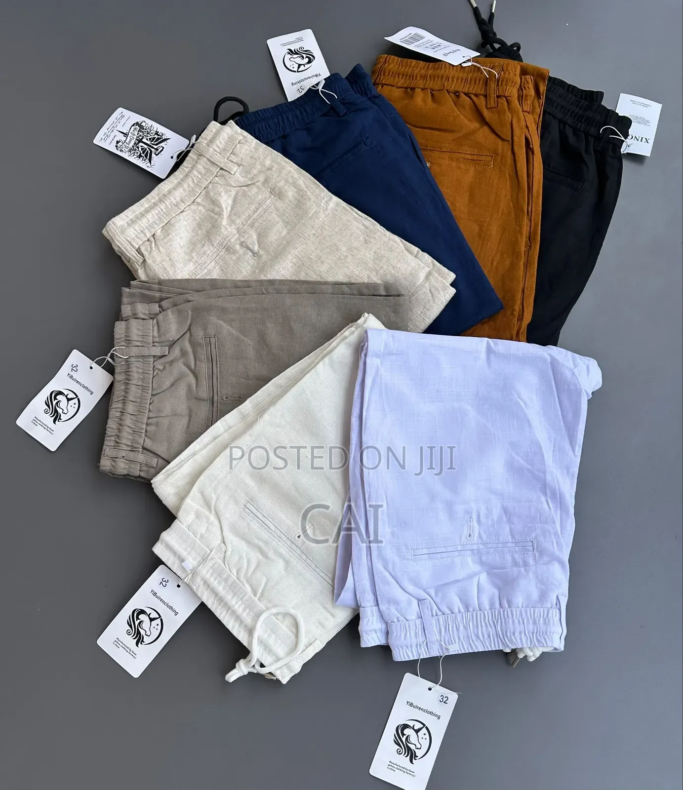 Relaxed-Fit Men's Linen Pants. 7colors