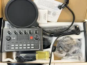 F009 Live Sound Card Set With Microphone, Bluetooth Audio Mixer