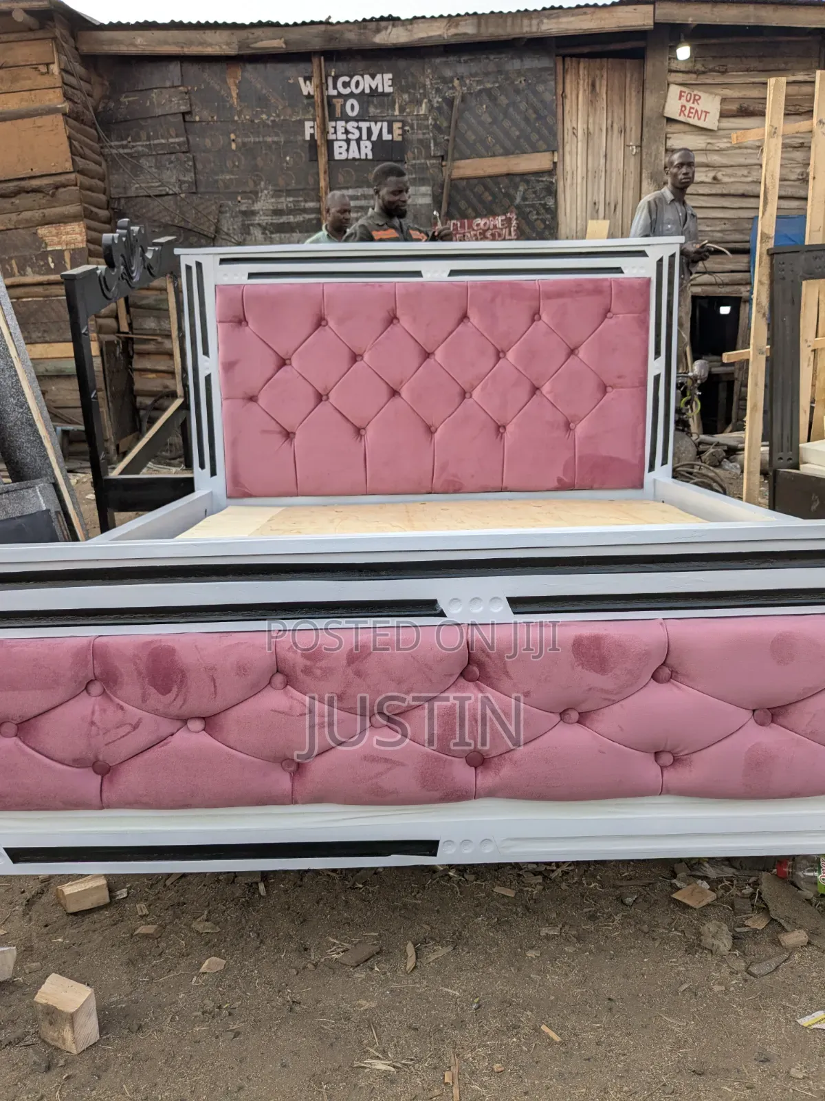 Quality Pink in Full White Bed