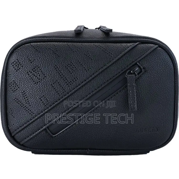 Levelo Lino Tech Organizer Pouch, Wide Full Zip Access, Compact
