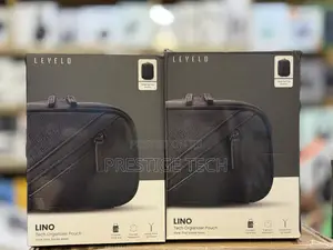 Levelo Lino Tech Organizer Pouch, Wide Full Zip Access, Compact