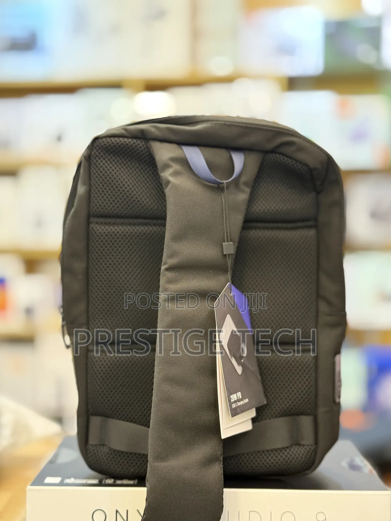 Porodo Cross Body Sling Bag With Fingerprint Lock, Supports Tablets