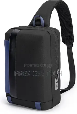 Porodo Cross Body Sling Bag With Fingerprint Lock, Supports Tablets