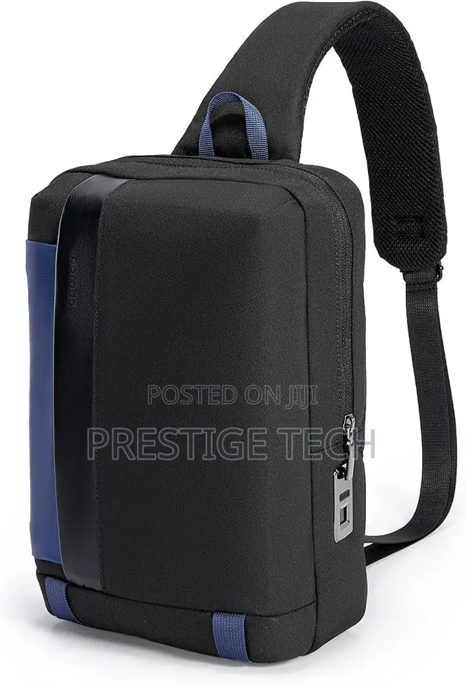 Porodo Cross Body Sling Bag With Fingerprint Lock, Supports Tablets