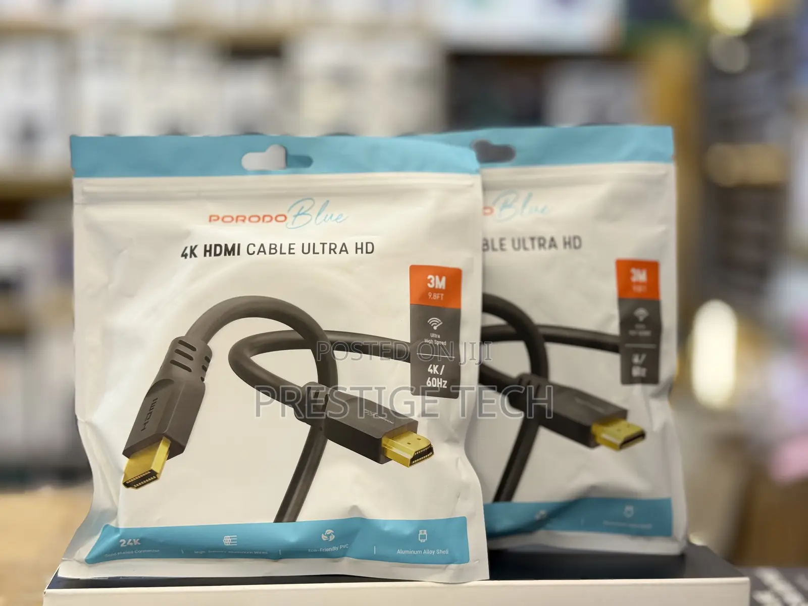 Porodo 3m 60Hz HDMI to HDMI Cable Ultra HD 3 Metre / 9.8ft