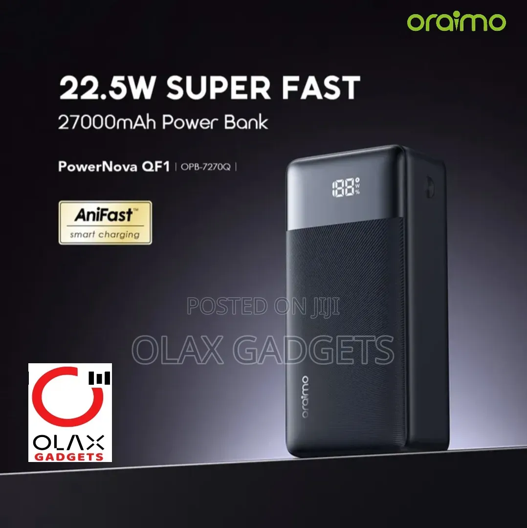 Oraimo 27000mah 22.5w Powerbank With C to C Ports