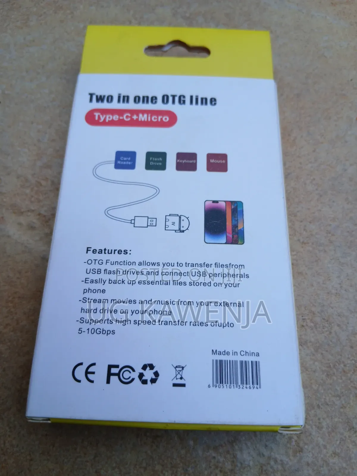 2 in 1 OTG Line Type-C + Micro Durable.