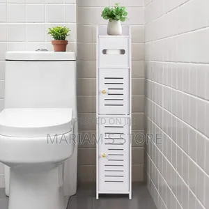 Bathroom Storage Cabinet Witha Top Open Shelf, a Middle Compartment