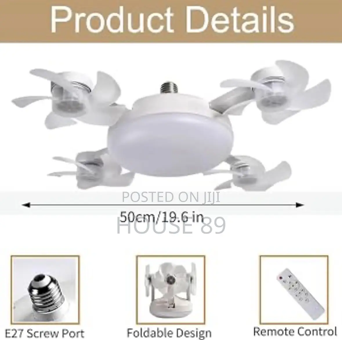 2in 1 Fan and Ceiling Light