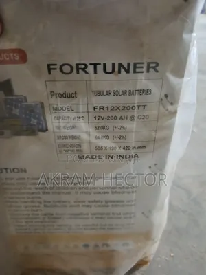 Fortuner Tubular Batteries 200ah- 12V