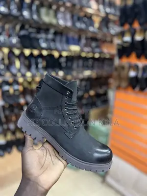 Original Timberland Black Leather Casual Boots – Men’s Lace-Up Shoes
