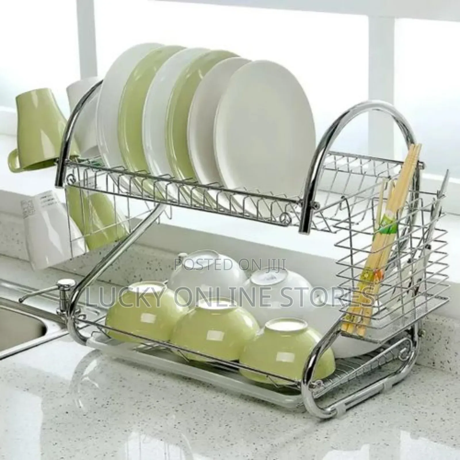 2 Layers Stainless Dish Rack