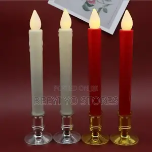 12 PCS Silver-Plated / Metallic Pillar Candle Holders.