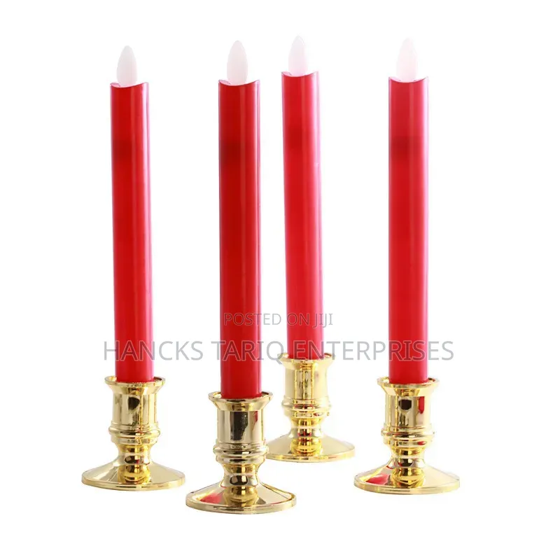 12 PCS Silver-Plated / Metallic Pillar Candle Holders.