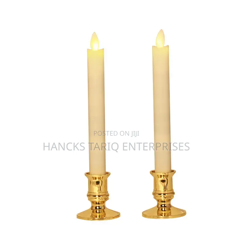 12 PCS Silver-Plated / Metallic Pillar Candle Holders.