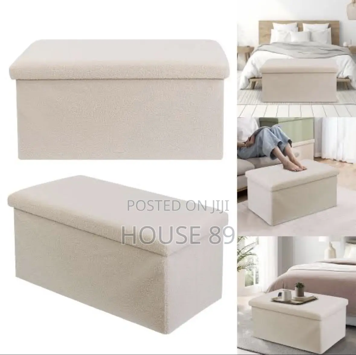Soft Fabric Coloured Ottoman
