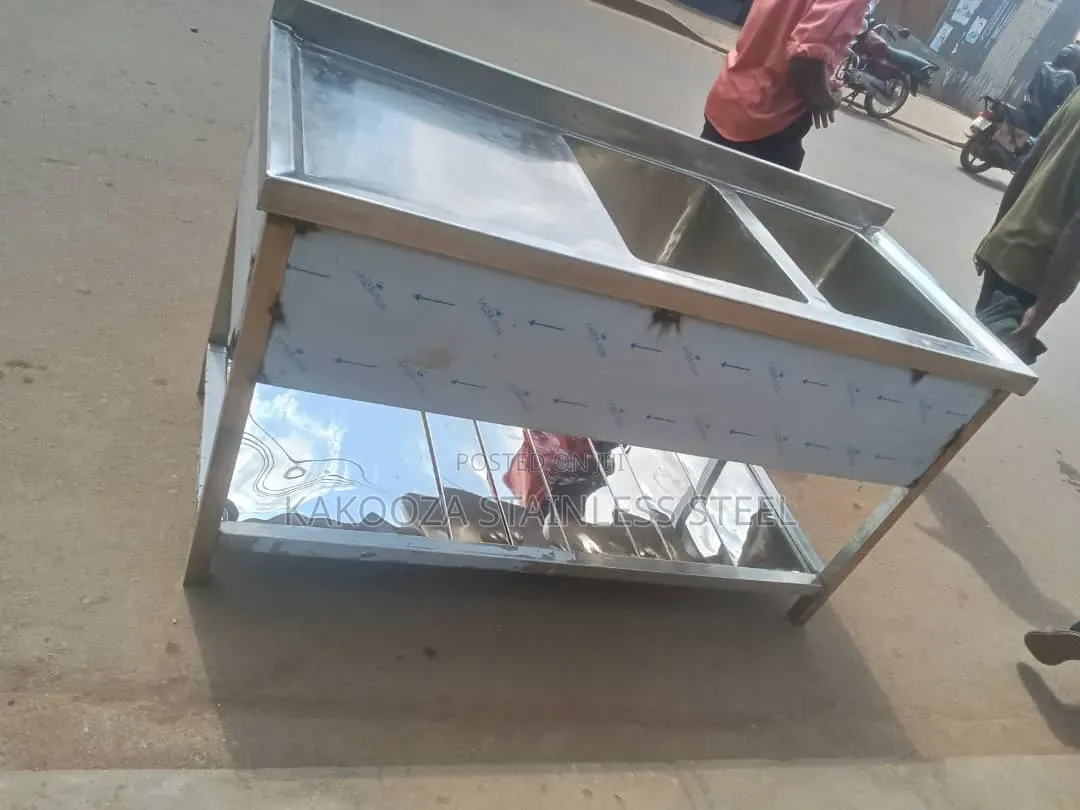 Stainless Sink Double Bowl Single Tray