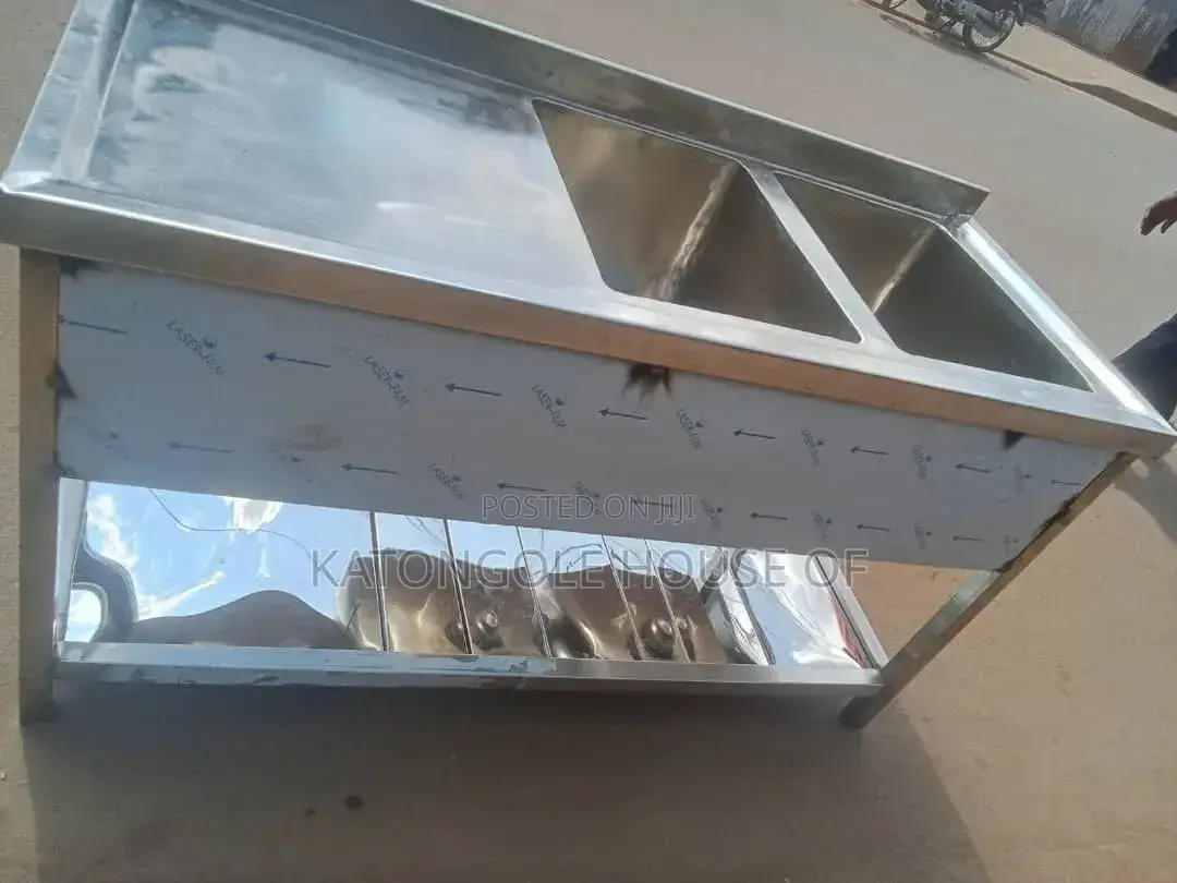 Stainless Sink Double Bowl Single Tray