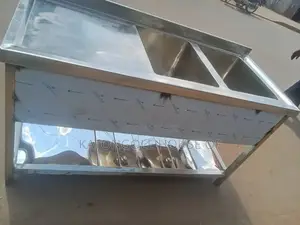 Stainless Sink Double Bowl Single Tray