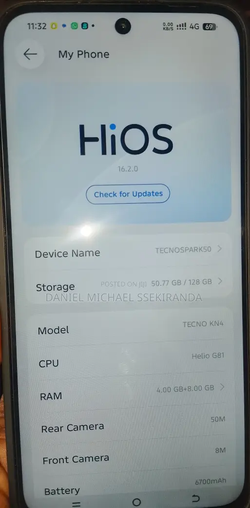 New Tecno Spark 50 128 GB Black