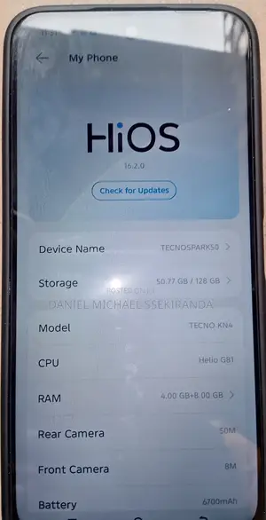 New Tecno Spark 50 128 GB Black